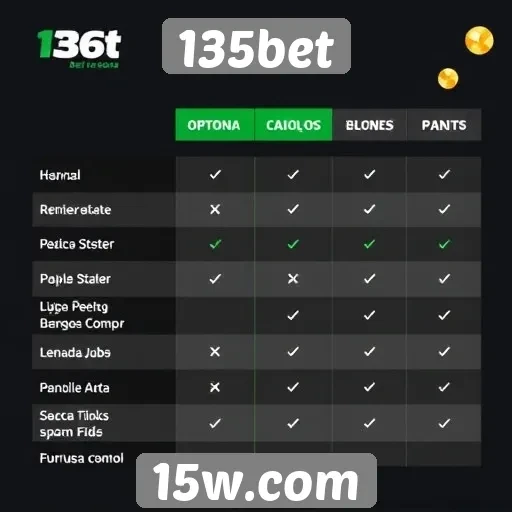Comparação entre jogos disponíveis na plataforma 135bet